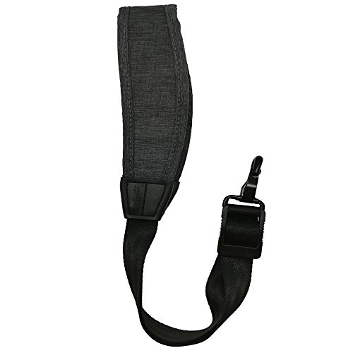 Xinlinke Saxophone Strap Alto Tenor Bari Soprano Sax Neck Strap Pressure Reducing Soft Padded with Metal Hook Grey