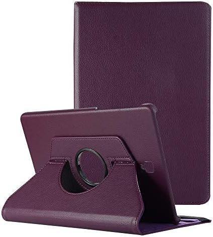 elecfan Case for Samsung S5e Tablet 10.5 Stand 360 Degrees Rotating Cover Full Protection Lightweight Slim Fit PU Leather Smart Shell for Galaxy Tab S5e 10.5 2019(T720/T725) (Purple)