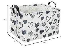 Sanjiaofen Rectangular Kids Baskets,Heart Storage