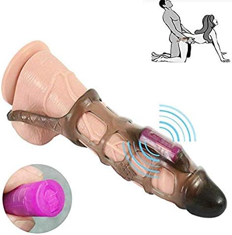 XQJY Silicone Scro-tum Stretcher Male Chá-stity Device Pê-NIS S^Leeve Delay Éjacul-ation Pê-NIS Ring Pê-NIS Cages for M^en(Black)