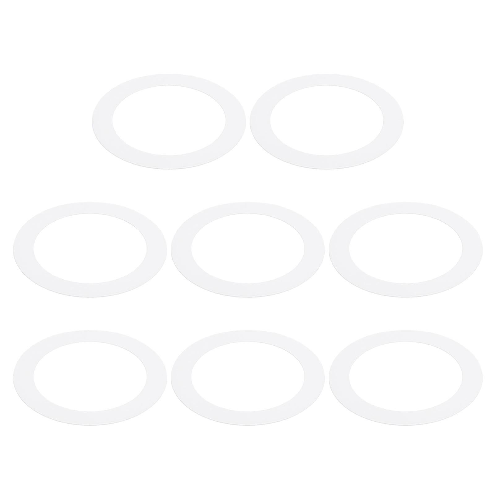 PATIKIL Goof Rings Inner Diameter 3.58", Outer Diameter 4.92", 8 Pcs Metal Goof Rings Cover Recessed Light Trim for Ceiling Wall Fixtures Can Lighting Down Light LED, Matte Finish White