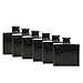 Hosley Set of 6 Black Glass Vase or Bottles 35 milliliters Ideal Gift for Use with Essential Oils Replacement Diffusers Reed Sticks DIY Crafts Spa Meditation Reiki O4