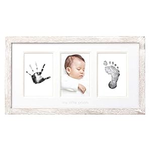 Pearhead My First Year Photo Moments Baby Picture Frame, Baby’s First Year Photo Frame, Newborn Handprint And Footprint…