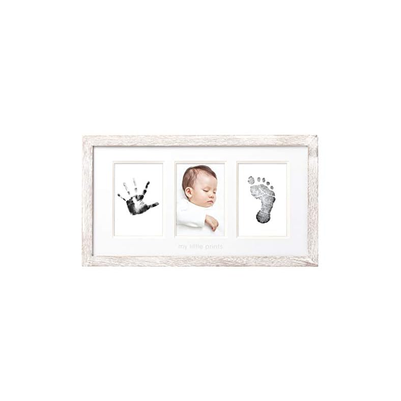 Pearhead My First Year Photo Moments Baby Picture Frame, Baby’s First Year Photo Frame, Newborn Handprint And Footprint…