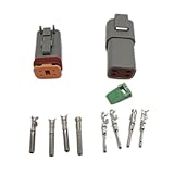 Kaifa 10 Sets Kit DT 4 Pin Waterproof Electrical Wire Connector Plug Kit 22-16Awg DT06-4S DT04-4P Kf00025-10