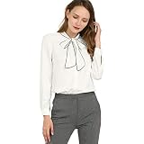 Allegra K Donna Camicia Abbottonata con Colletto A Punta per