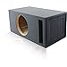 2.0 Cu. Ft. Ported/Vented MDF Sub Woofer Enclosure Box [Black] for Single Car Subwoofer (2.0 ft^3 @ 32Hz) | Premium MDF Construction | Made in U.S.A. (12