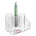 mDesign Hair Care Tools Holder for Brushes, Accessories, Combs, Hair Ties, Clips - Clear