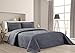 Utopia Bedding Bedspread Set (Queen, Charcoal Grey) - 3 Piece Luxurious Soft Brushed Microfiber Coverlet Set - Quilted Embroidery Over Sized Bed-Cover