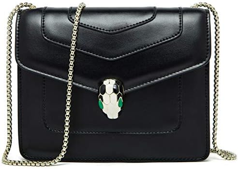 FairyBridal Women Snake Head Cover Snake Bone Chain Crossbody Bag