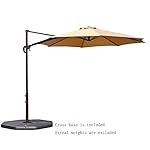 Le Papillon 10 ft Cantilever Umbrella Outdoor Offset Patio Umbrella Easy Open Lift 360 Degree Rotation, Beige