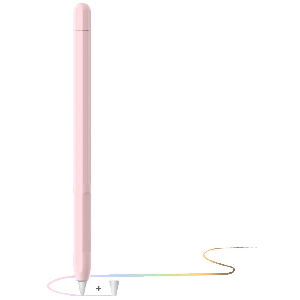 Case for Apple Pencil Sleeve Cover for Apple Pencil Holder Skin for Apple Pencil 2nd Generation Grip Accessories for Apple Pencil with Protective Nib Cover for Apple Pencil(Pink)