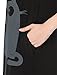 Allegra K Women's Round Neck Short Sleeves Cat Prints Loose Tunic Top L Black