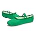 L-RUN Woman's Ladies Classic Yoga Canvas Ballet Dancing Shoes Green