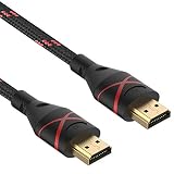 Rankie HDMI Cable, 4K Ready, 30AWG Nylon Braided, High-Speed HDTV Cable, Supports Ethernet, 3D, Audio Return, 6 Feet