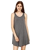 ROMWE Women's Sleeveless Summer Swing Tank Sundress Grey XL