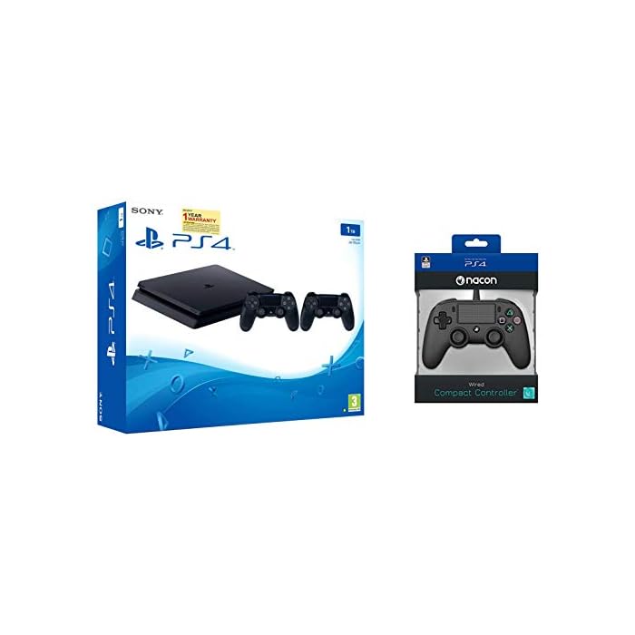 Buy Sony Ps4 1tb Slim Console Nacon Wired Compact Controller For Ps4 Black Online At Desertcart Oman