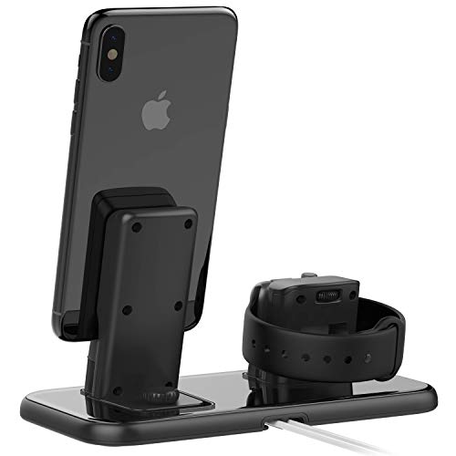 BEACOO Charging Stand for Apple Watch Series 4, 2 in 1 Charging Dock for iPhone Airpods Charging Station for iWatch 4/3/2/1/iPhone Xs/X Max/XR/X/8/8Plus/7/7 Plus /6S /6S Plus
