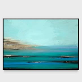 signwin Framed Canvas Wall Art Abstract Seascape Canvas...