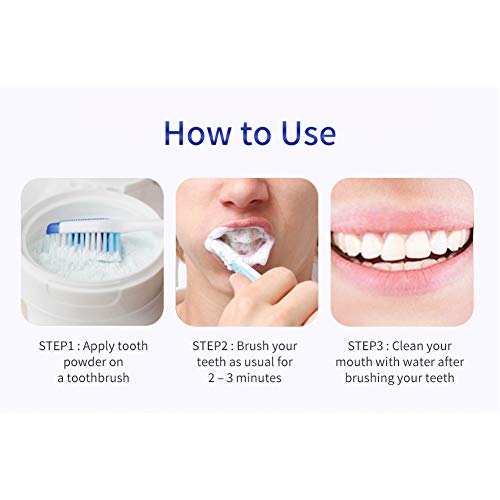 Teeth Whitening Powder BREYLEE Teeth Brightening Powder with Pearl Essence, Baking Soda for Removing Stain Caused by Coffee Wine Smoking Whitening Yellow Teeth Keeping Oral Fresh(30g, 1.05 oz)