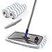 MASTERTOP Microfiber Mop, Extra Large Dust Mop with 5 Pads for Wet & Dry Use, 16'' Mops for Hardwood Laminate, Tile, Vinyl Floors,5 Microfiber Refills, 1 Cleaning Scraper