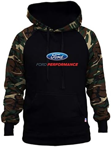 Men's Ford Performance Black/Camo Raglan Baseball Hoodie Black