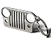 Car Key Chain Keychain Key Ring For Jeep Wrangler Accessories Enthusiasts-Jeep Front Grill Design and Stainless Steel Material with 4 Colors (silver)