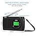 Yorek Portable AM/FM Shortwave Radio with Sleep Timer and Alarm Clock Function, Battery Operated Radios, 12/24H Time Display LCD Backlight, Earphone Included