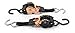 Camco 50033 Retractable Transom Tie Down Straps, 1” Width, 6’ Dual Hooks , Black