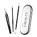 Blackhead Remover Tweezer Kit, ElleSye 3pcs Skin-safe Acne Removal Tool Set, Stainless Steel Double-ended Pimple Comedone Extractor, Whitehead Blemish Zit Removal Tool, Metal Case