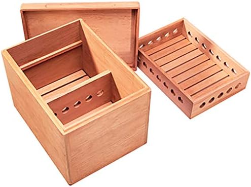 Spanish Cedar Wood Solid Cigar Box Cigar Box Humidor Can Put 100 Double Thick Seal Moisturizing