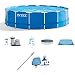 Intex 15'x48 Metal Frame Above-Ground Pool & Maintenance Kit w/Vacuum & Pole