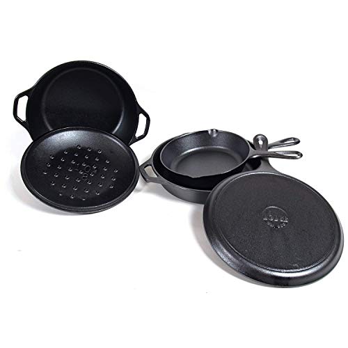 3 Lodge+Bundle+Pre+Seasoned+Cookware+Cookbook