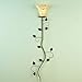 Metal Floral Petals Hanging Wall Lamp, Over 4 1/2 Ft Tall, Antique Finish, Corded