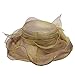 June's Young Women Race Hats Organza Hat with Ruffles Feathers