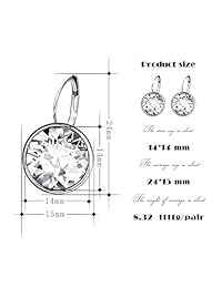 Xuping - Pendientes de aro con cristales de Swarovski, joyas para fiestas