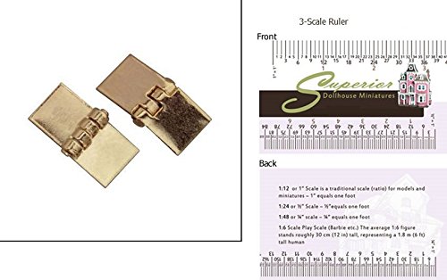 Dollhouse Square Hinges, 4/pk
