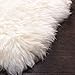 SAFAVIEH Sheep Skin Collection 2' x 6' White SHS121A Handmade Rustic Glam Genuine Pelt 3.4-inch Extra Thick Runner Rug
