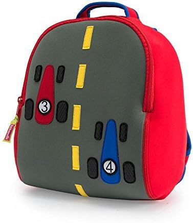 Dabbawalla Bags Fast Track Race Cars Kids' Preschool &amp; Toddler Backpack Grey/Red/Blue by Dabbawalla