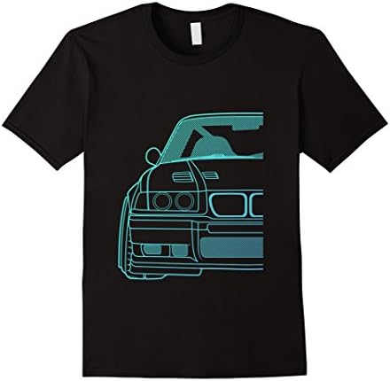 Mens Racing Style Gradient E36 M3 3 Series T-Shirt Medium Black