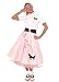 Hip Hop 50's Shop 1950s Adult Poodle Skirt Costume for Women (Light Pink M/L)