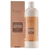 Purest Naturals Cocoa Butter Lotion Cream For Face, Hand & Body - Best Hydrating Formula For Eczema, Dermatitis, Stretch Marks, Dark Spots, Pregnancy Therapy & Baby Moisturizer - With Shea Butter