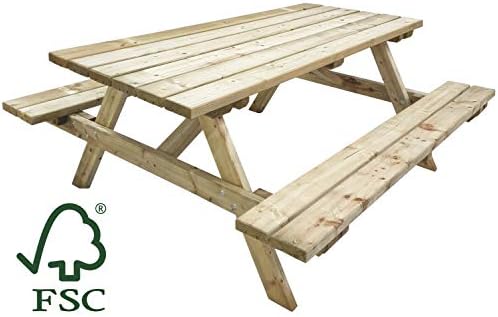 Atlantis | 180 cm Picknicktisch Holz | 6 Personen | 50 KG (!) | Gastro