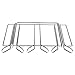 Modern Metal Under Cabinet Wine Glasses Stemware Hanger Storage Holder Rack, Silver-Tone