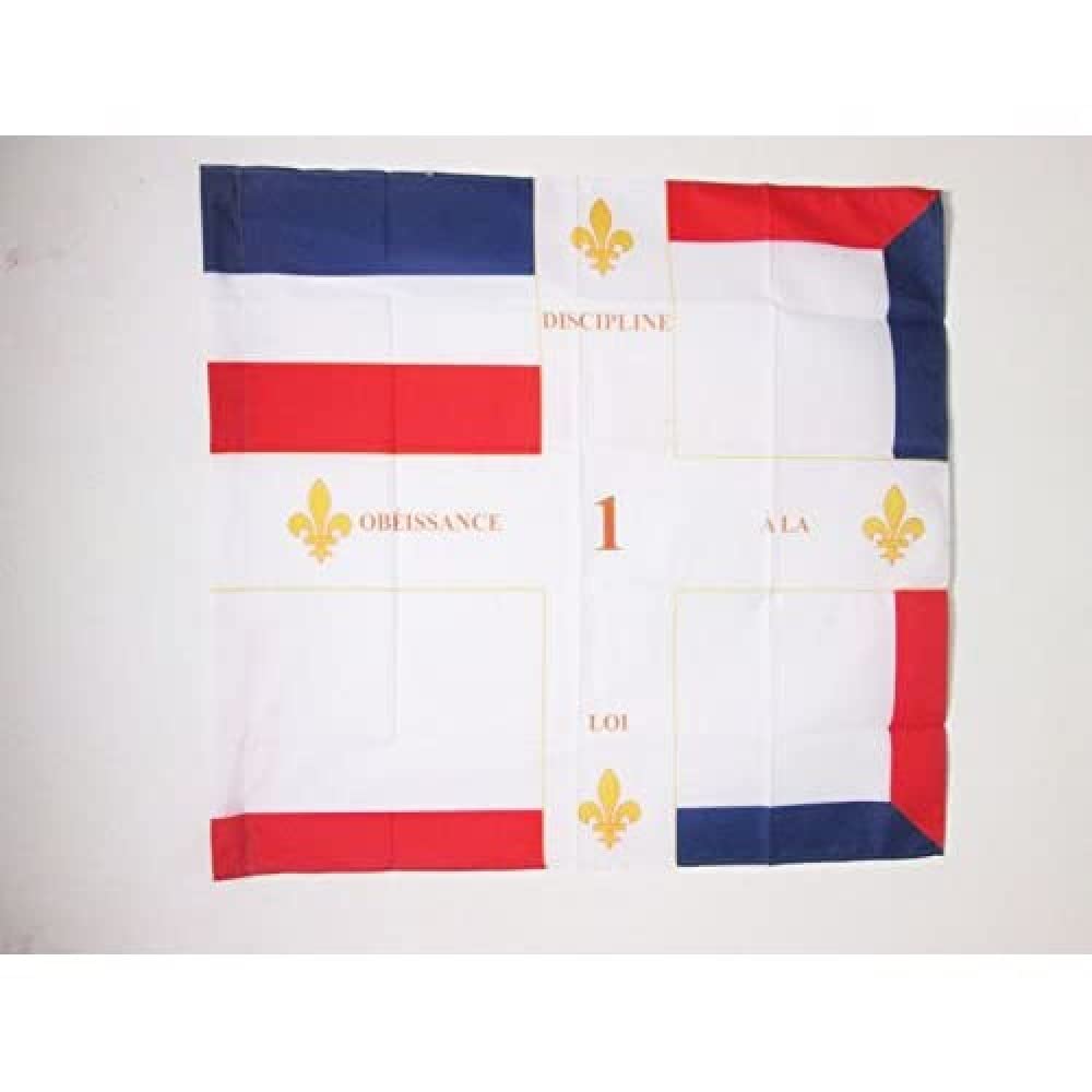 AZ FLAG - French Empire First Infantry Regiment 1791-1794 Flag - 3x3 Ft - 100% Polyester Army of France Banner with Sleeve - Fade Resistant - Vivid Colors - 3' x 3' Feet - 90x90 Cm