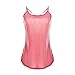 Women's Cute Criss Cross Back Tank Tops Loose Hollow Out Camisole Shirt(Pink,Large)