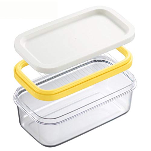 Organizer Sealed Rectangular Storage Box, Butter Box Butter Box Cheese Cutting Crisper for Home