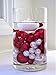 150 Floating Red Pearls-Large Sizes-Fills 8 Medium Size Vases-with The Most Transparent Water Gels for The Best Floating Effect-with 6 Warm White Submersible Fairy Lights
