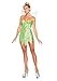 Leg Avenue Disney 4Pc. Classic Tinkerbell Costume Corset dress Straps Pompom Clips Wings