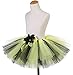 Tutu Dreams Witch Costume for Toddler Girls Wizard Green Tutu Outfit Halloween Carnival Party (Yellow-Black, Small (2-4T))